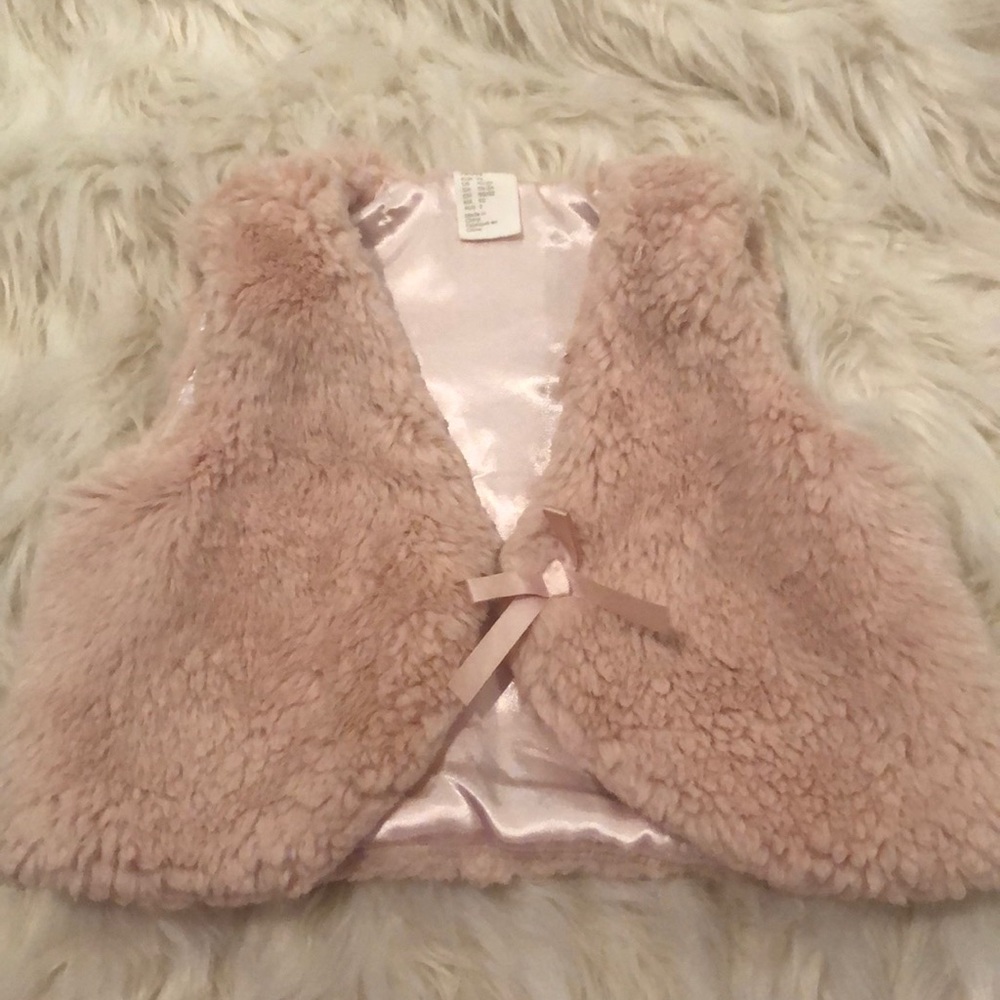 Furry pink vest